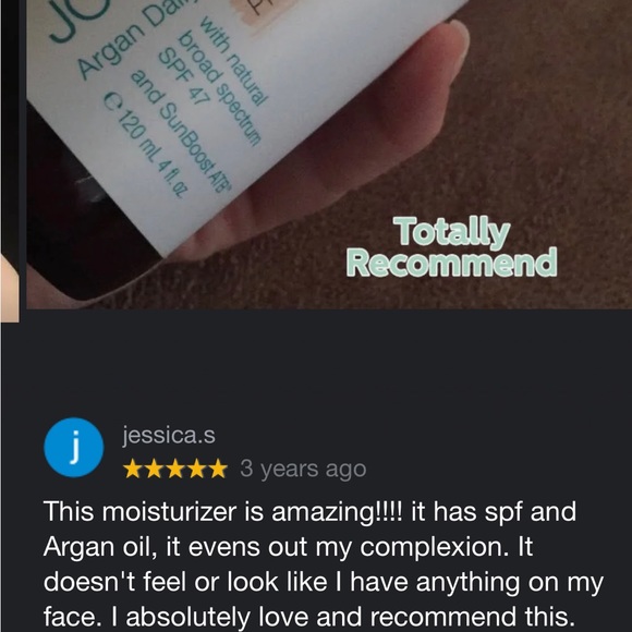 NEW Josie Maran Argan Daily Moisturizer SPF 47 and Sun Boost ATB Jumbo Size - Picture 4 of 14